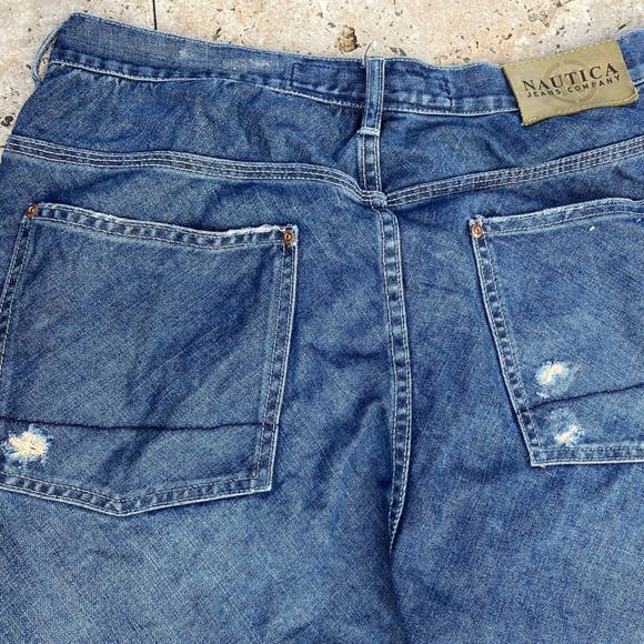 Vintage Nautica Jeans Wide-Legged Distressed - Picture 3 of 5